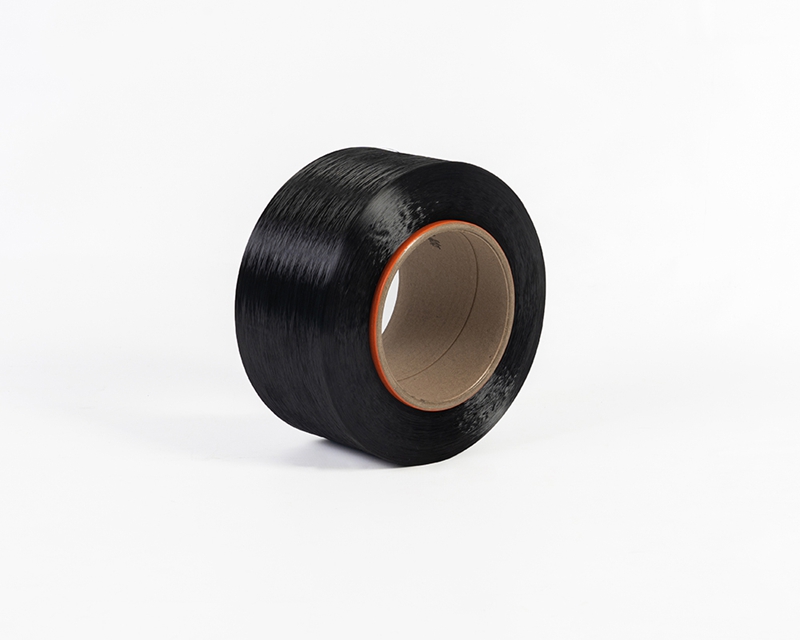 High strength, low shrinkage, flame-retardant polyester filament (including color)